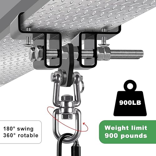 Miniatura 6 de BeneLabel Percha para saco de boxeo, Soporte para bolsa pesada, Kit de bolsa de boxeo, soporte, montaje en pared, Accesorios para viga, 881.8 lbs de