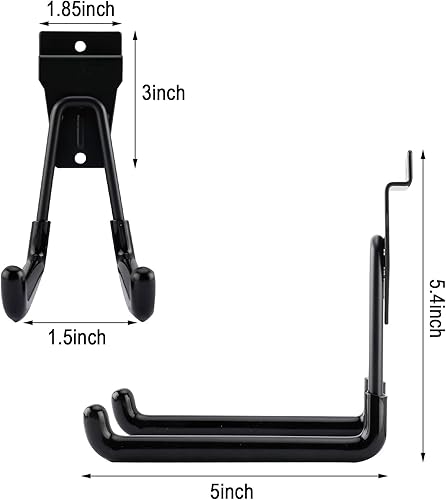 Miniatura 5 de Tysun Paquete de 6 ganchos de garaje, ganchos de almacenamiento de garaje de acero utilitario, organizador de montaje en pared para organizar