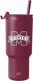 Simple Modern Officially Licensed Collegiate Mississippi State Bulldogs 30 oz Tumbler with Flip Lid & Straws | Insulated Cup Stainless Steel | Gifts for Men Women | Trek Collection | Mississippi State