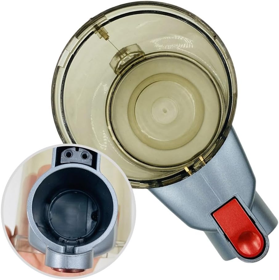 Top view of Drhomeam 0.6L Dust Bin showing connection points