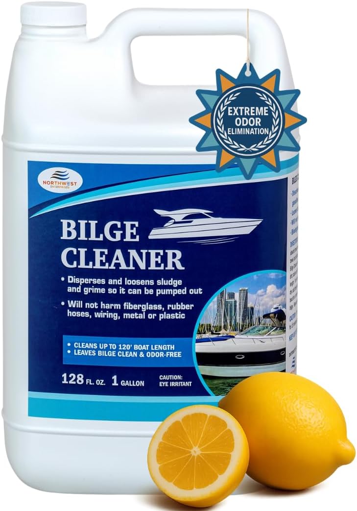 Bilge Cleaner for Boats - Highly Effective Removing Dirt, Grime, Emulsifying Oil, and more. Easy to use, Fast Results (One Gallon)