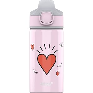 Sigg - Kids Miracle Water Bottle - Girl Power - Lightweight Aluminium with Leak-Proof Lid - One Hand
