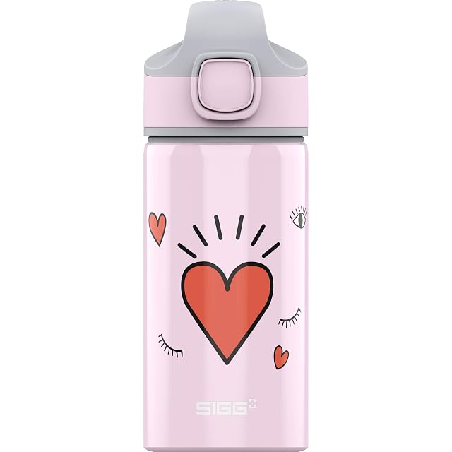 Sigg - Kids Miracle Water Bottle - Girl Power - Lightweight Aluminium with Leak-Proof Lid - One Hand