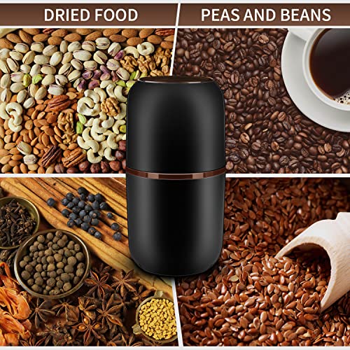 Elektrische Kaffeemühle, Kaffeebohnenmühle Elektrisch mit Edelstahlklingen, 30000rpm Leistungsstarker Motor, 120g… – Bild 7