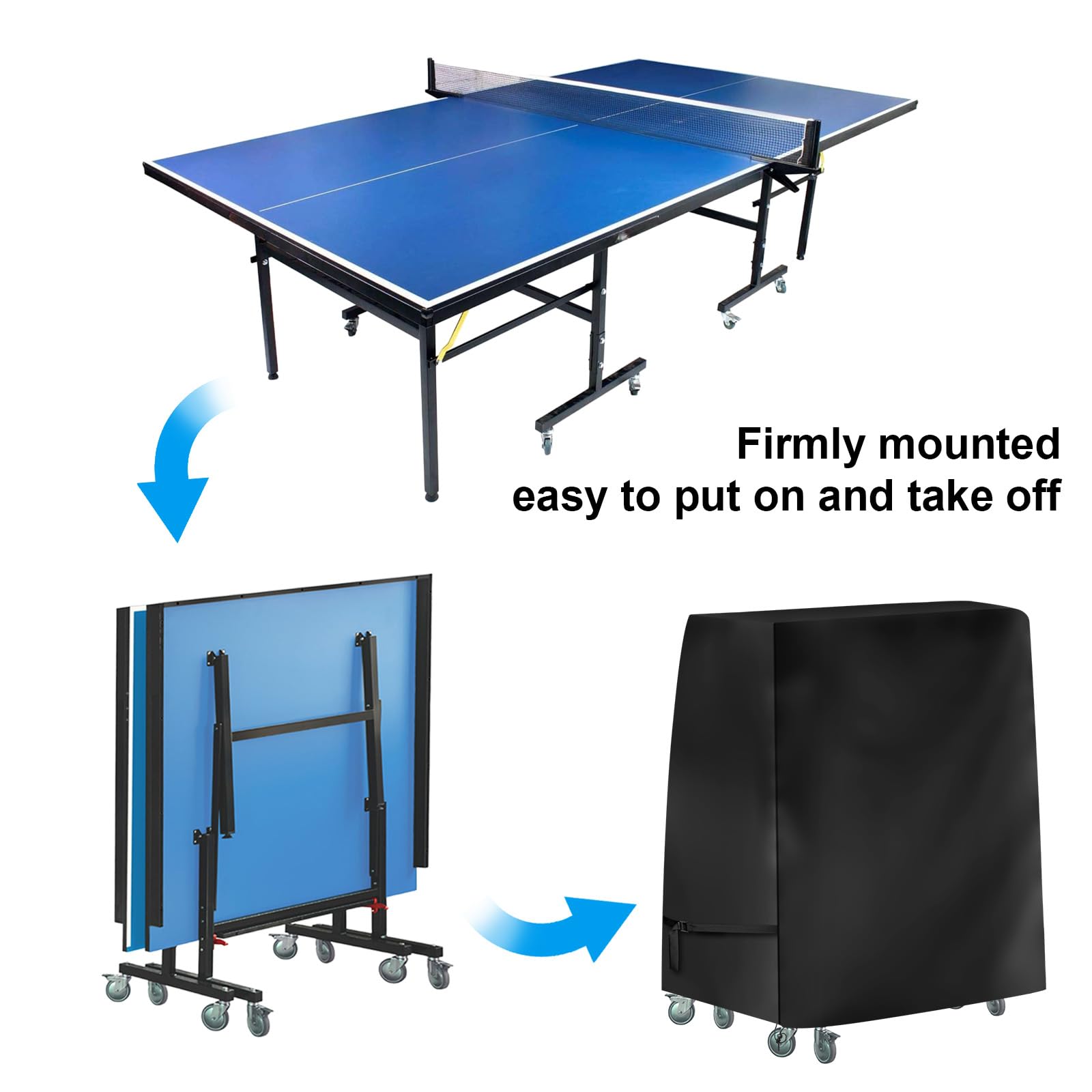 Housse de protection pour table de tennis de table 210D Oxford imperméable