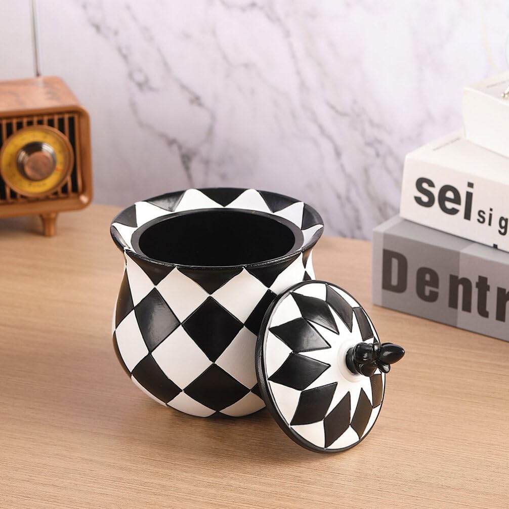 Ipetboom Travel Jewelry Case Checkered Jewelry Box with Lid Portable Travel Ring Box Mini Earrings Case Jewelry Organizer Trinket Container for Ring Earrings Jewelry Box