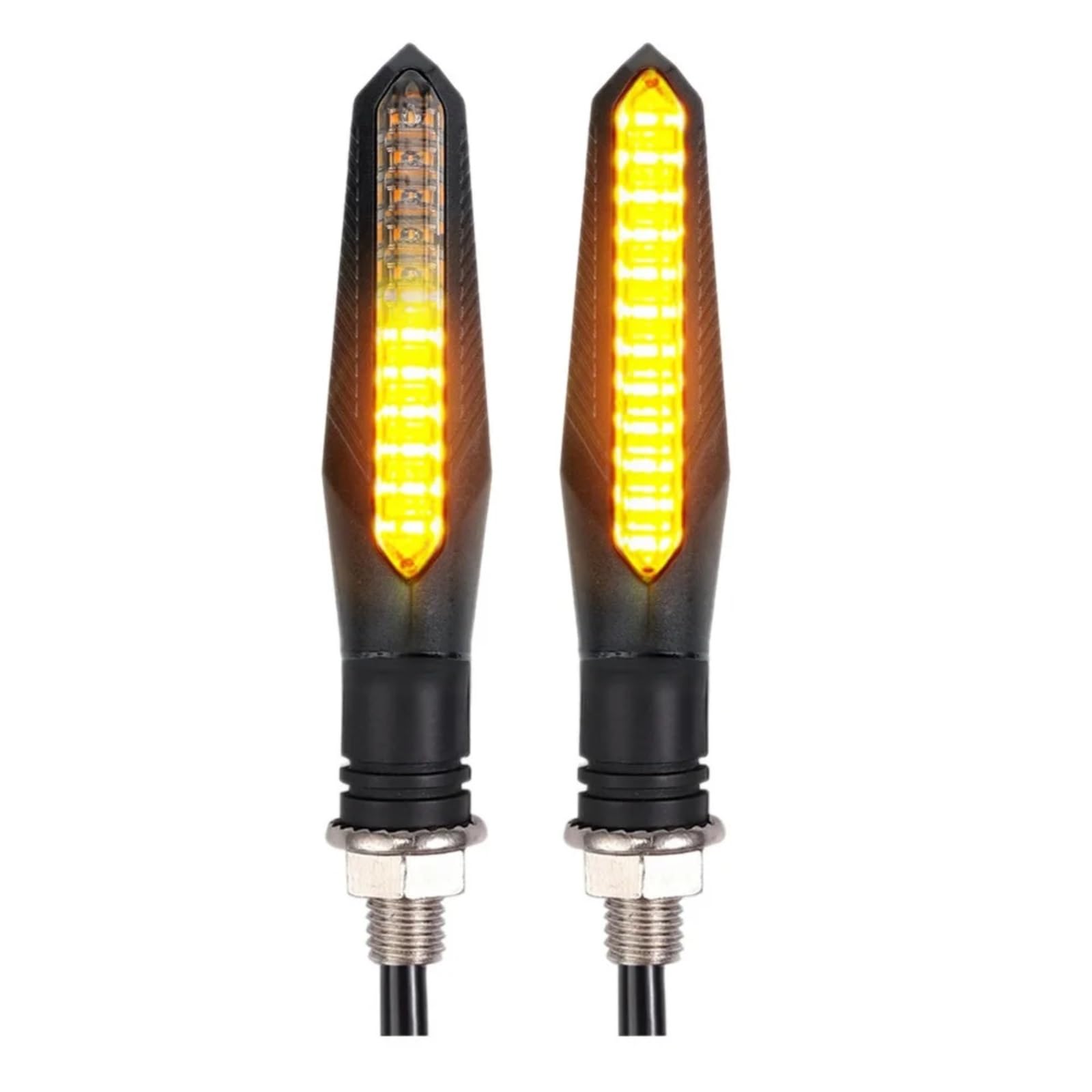 Indicatori Di Direzione Per Motociclette 2 Pezzi 12V Lampeggiatore Di Coda Luminoso Lampeggiante Per Acqua Corrente Pieghevole(Flowing)