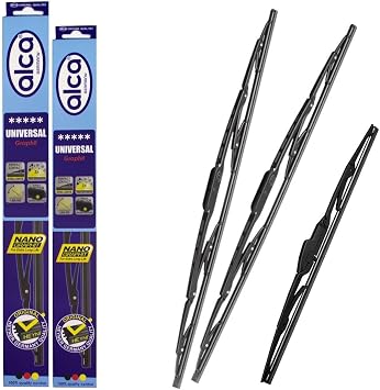 Fits Toyota Avensis 2003-2008 Alca Germany Universal Windscreen Wiper Blades Front Rear Set 24"16"12" AU2416H12ARC