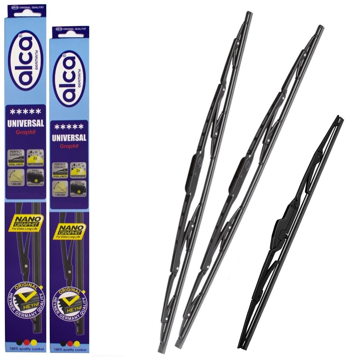 Fits Mitsubishi Pajero 2007-onwards Alca Germany Universal Windscreen Wiper Blades Front Rear Classic 22"20"14" AU2220H14ARC