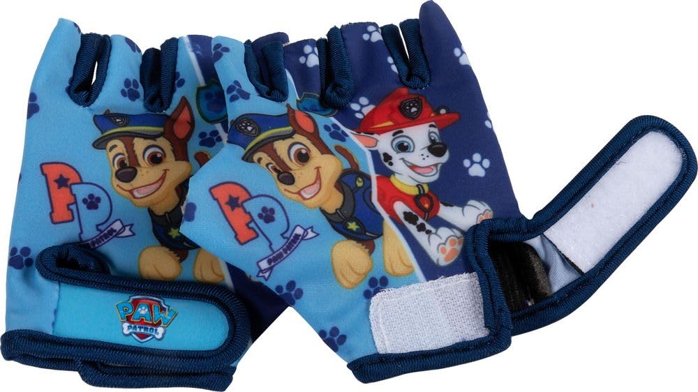 Kit protection vélo enfant Paw Patrol, genouillères coudières et gants