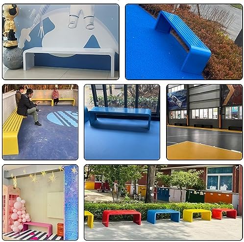 Backless Metal Garden Bench, Outdoor Patio Seating for 2-3 People, Ideal for Park & Lawn, Stylish Black Couch, Durable Furniture for Indoors & Outdoors (59.1in)