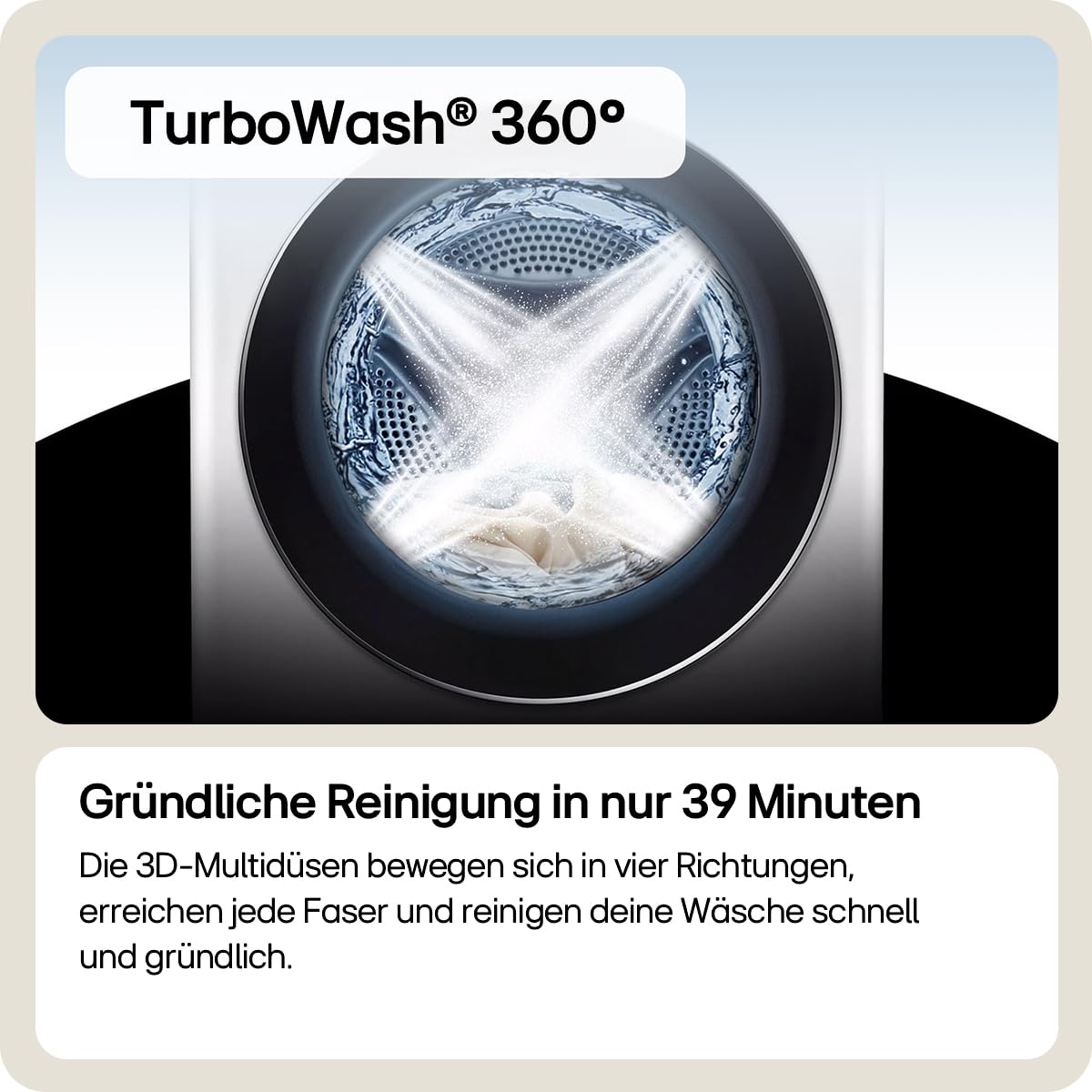LG V5WD95SLIM Frontlader-Waschtrockner 9-5 kg Slim 53,5 cm Tiefe Wi-Fi AI Direct Drive Dampf TurboWash 360 Weiß
