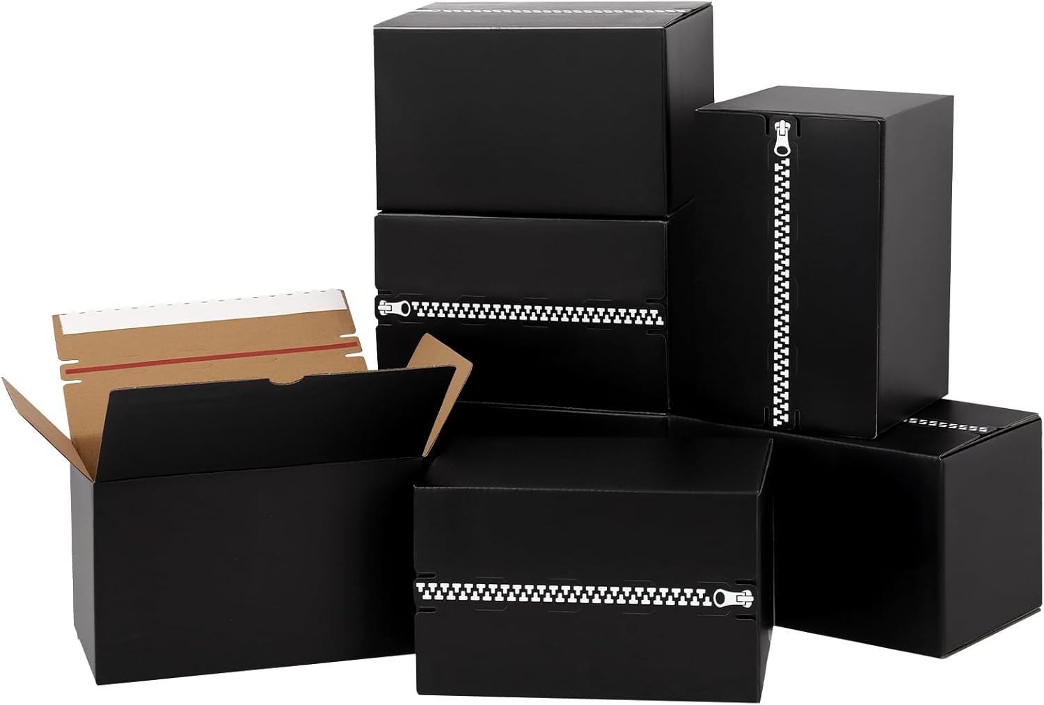 Black Small Shipping Boxes 9x4x6 Inches, 30 Pack Self-Adhesive Corrugated Cardboard Box with Zipper Tear Strip, Mailing Boxes for Packaging Small Business