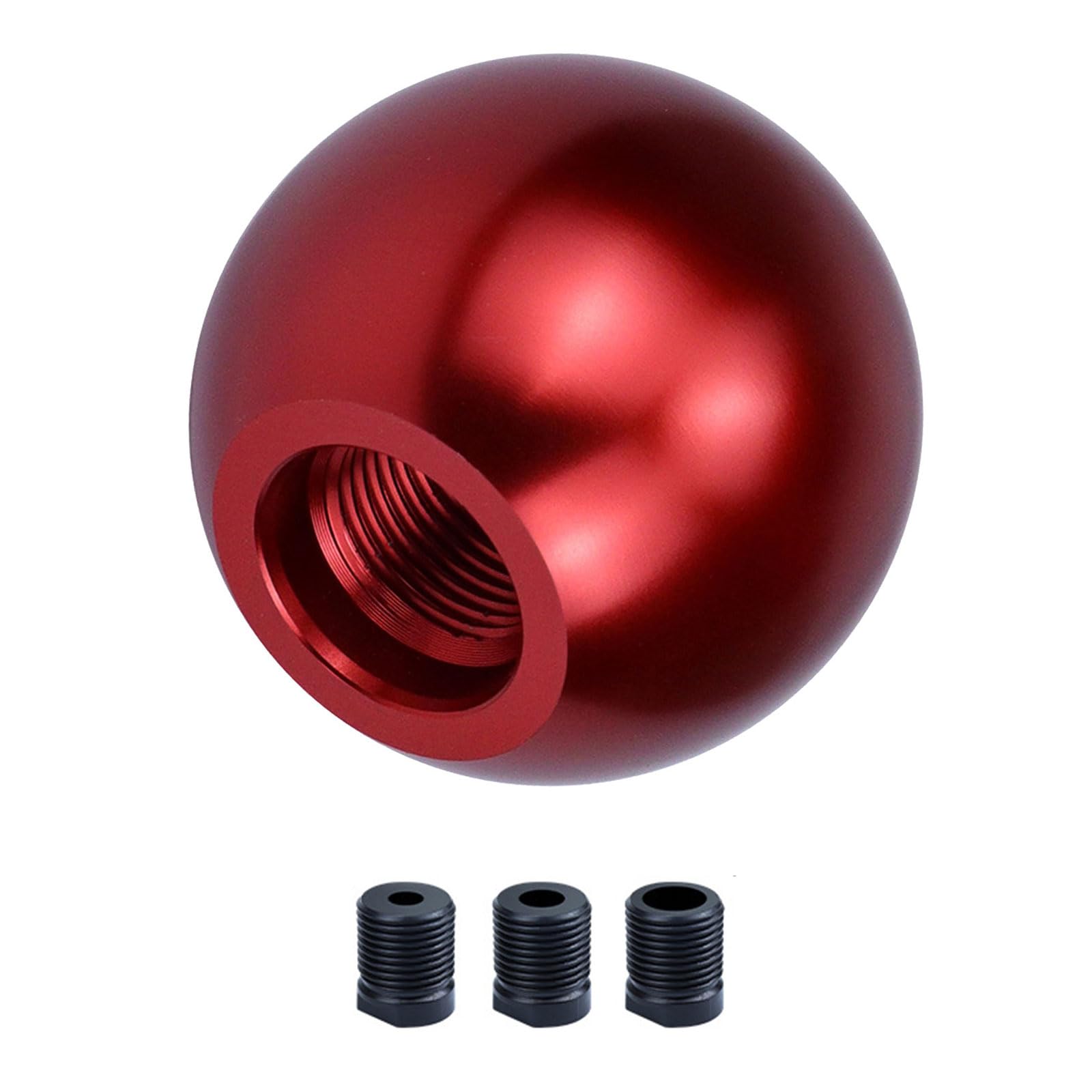 Zxfdsfdbnm Red Easy Installation Ball Gear Knob Anodized Aluminum Construction Ergonomic Grip Aluminum Alloy Gear Knob