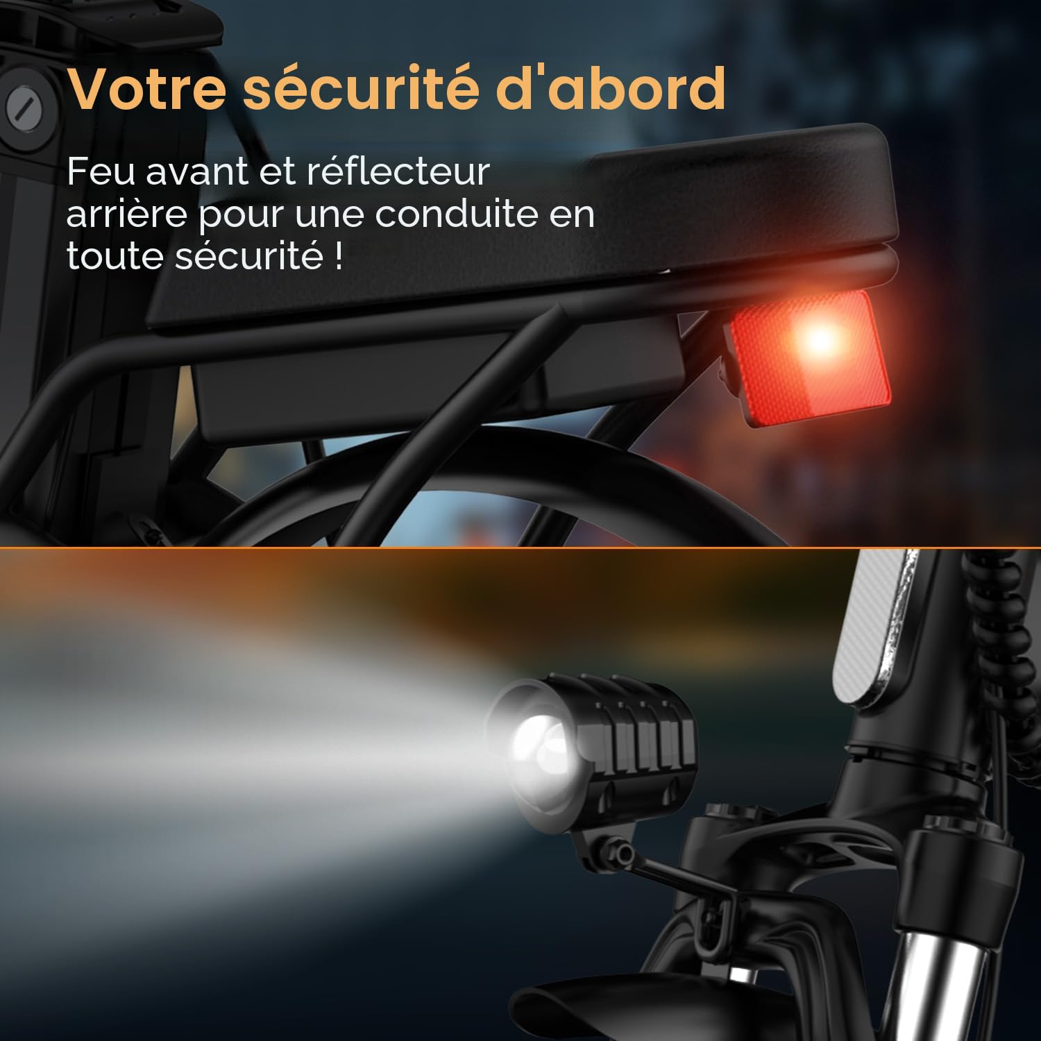 URLIFE Vélo Électrique Pliant 14" 48V7.5Ah Batterie Lithium Amovible Moteur 250W Autonomie 40-60km Adulte