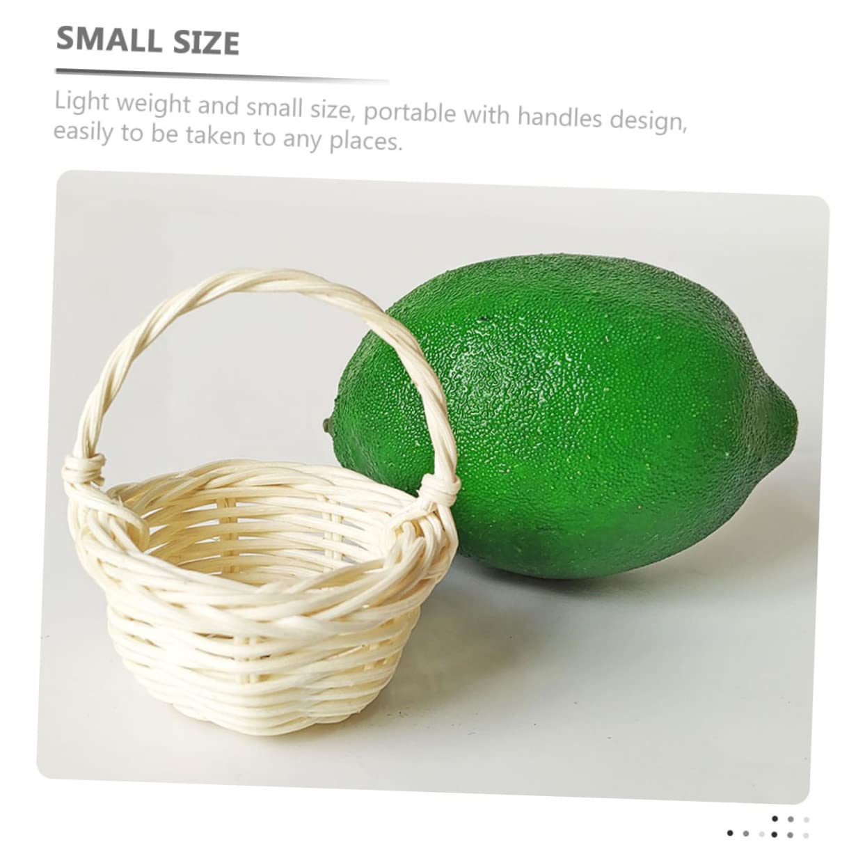 Zerodeko 16piezas Cesta De Ratan Miniatura Para Almacenamiento y Decoración Cesta Tejida Mano Para Flores y Picnic Accesorio Multifuncional Diseño Rural y Artesanal
