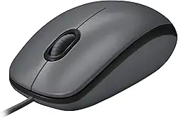 Mouse com fio USB Logitech M100 com Design Ambidestro e Facilidade Plug and Play - Cinza