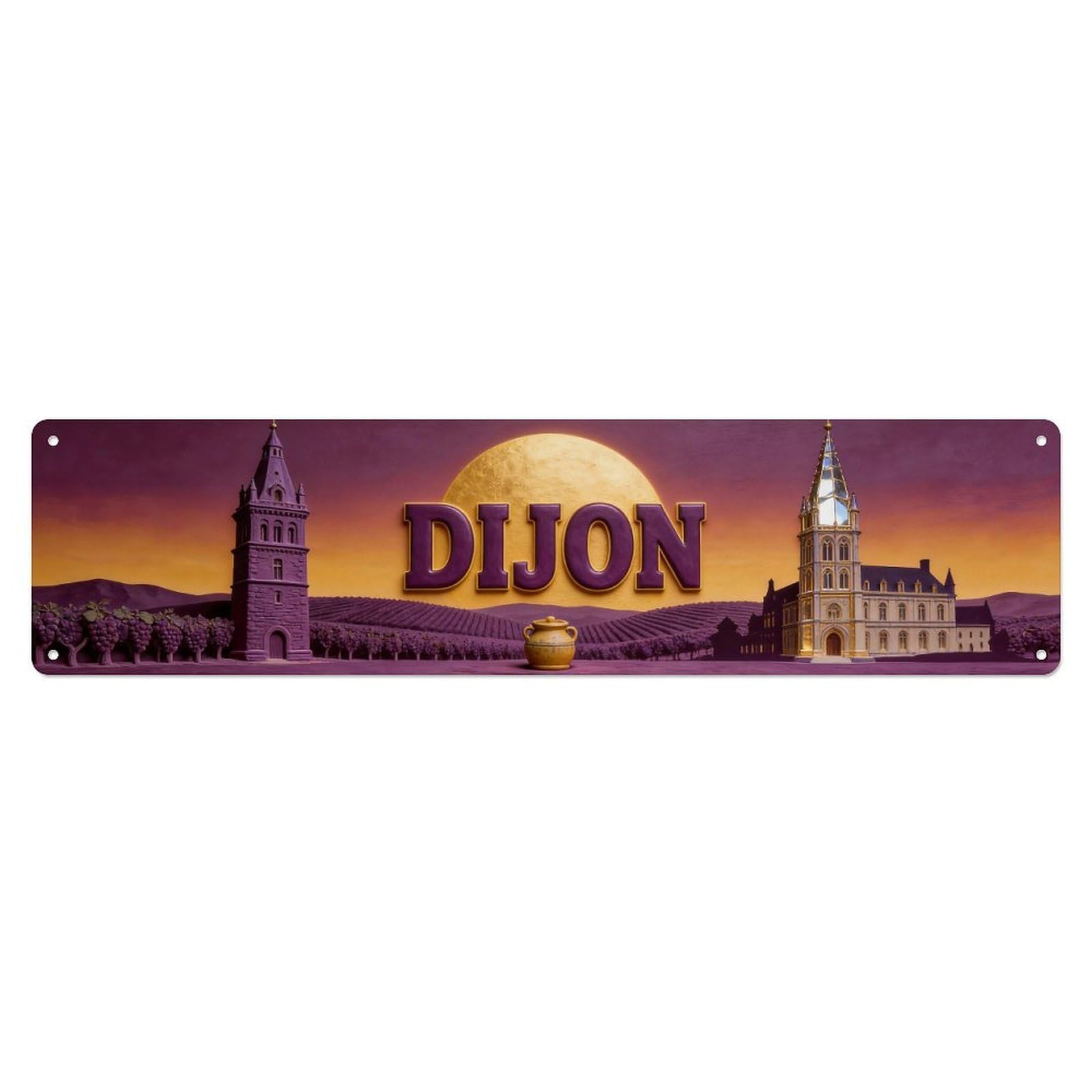 Dijon France Vintage Metal Tin Sign