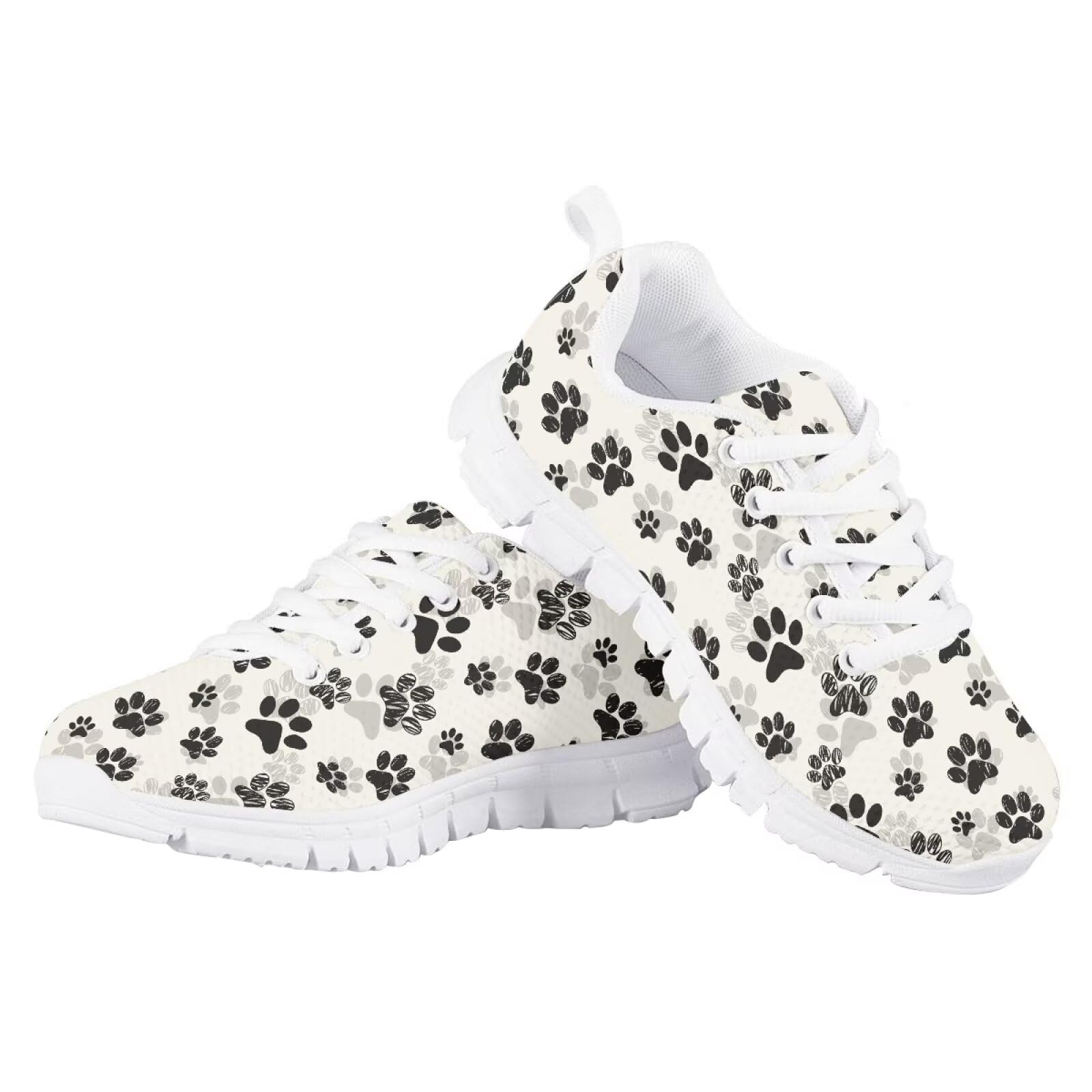 ORGYPET Running Shoes for Kids Size 5 Dog Paw Print Athletic Sneakers Lightweight Breathable Soft Tennis Shoes Casual Trendy Summer Sneaker