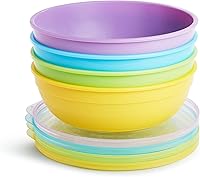 Vista 2 de Munchkin® Love-a-Bowls™ Juego de alimentación para bebés de 10 piezas, incluye recipientes con tapas y cucharas, multicolor