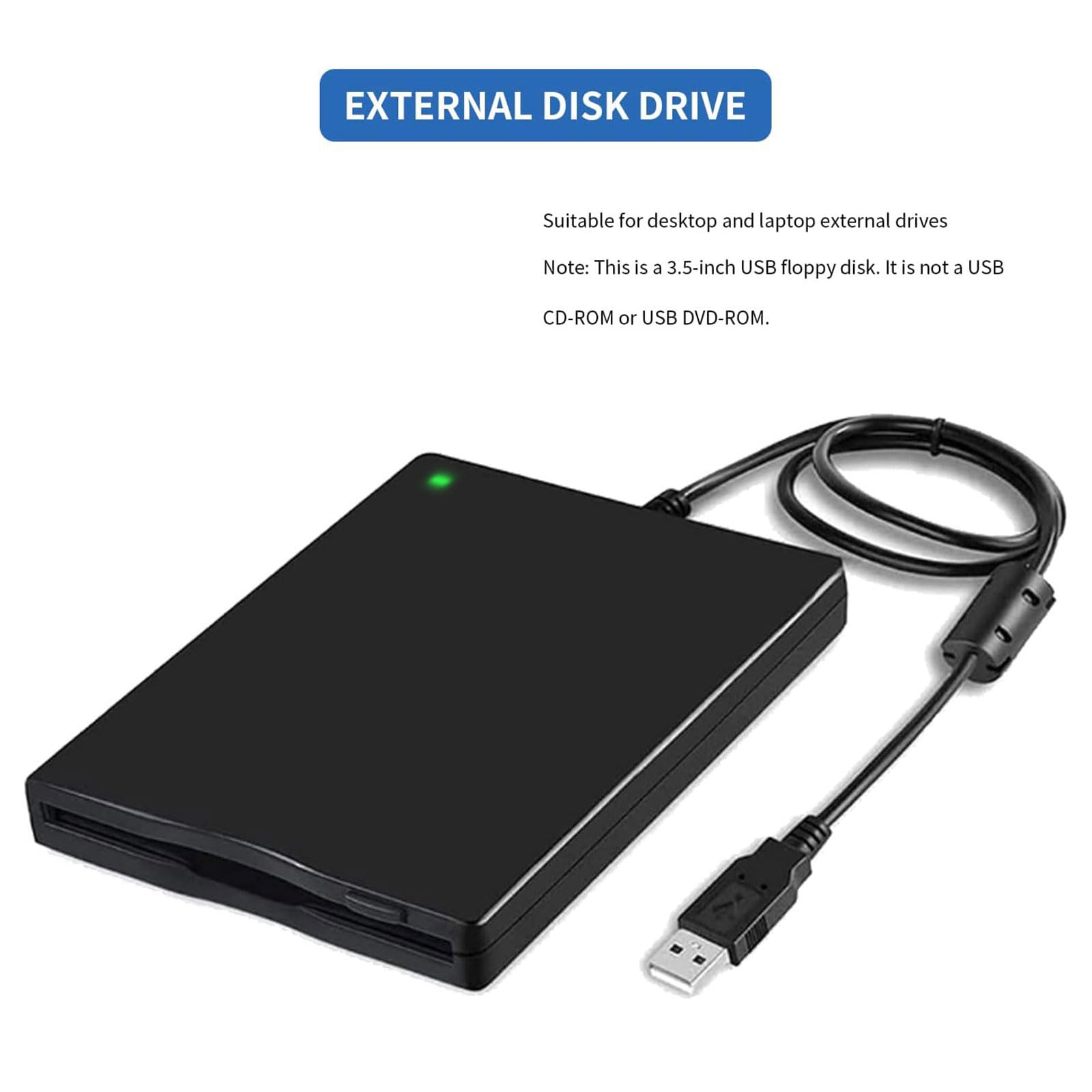 Unità floppy disk esterna USB 2.0 per dischi da 3,5" per un facile trasferimento di file e backup floppy disk drive portatile