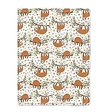 Cute Sloth On Tree Baby Throw Blanket Cozy Soft Warm Lightweight Flannel Fleece Blankets for Bed...