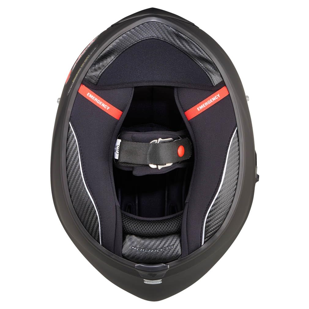 Scorpion Exo 1400 EVO II Air Fibra Blanco | Casco de Moto Integral con Visor Solar + Pinlock Antivaho | Unisex Hombre y Mujer Homologado ECE 22.06