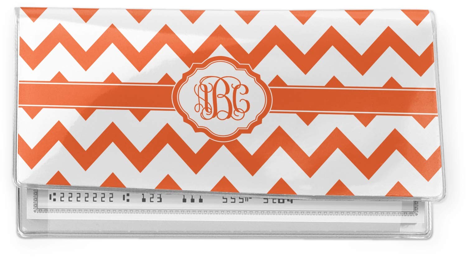 Personalized Chevron Vinyl Checkbook Cover