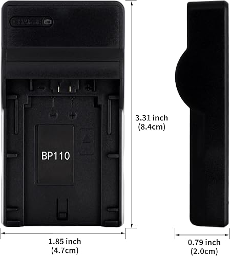 Miniatura 3 de Cargador USB BP-110 para cámara Canon iVIS HF R21, LEGRIA HF R205, R206, R26, R27, R28, VIXIA HF R20, R200, R21 y más