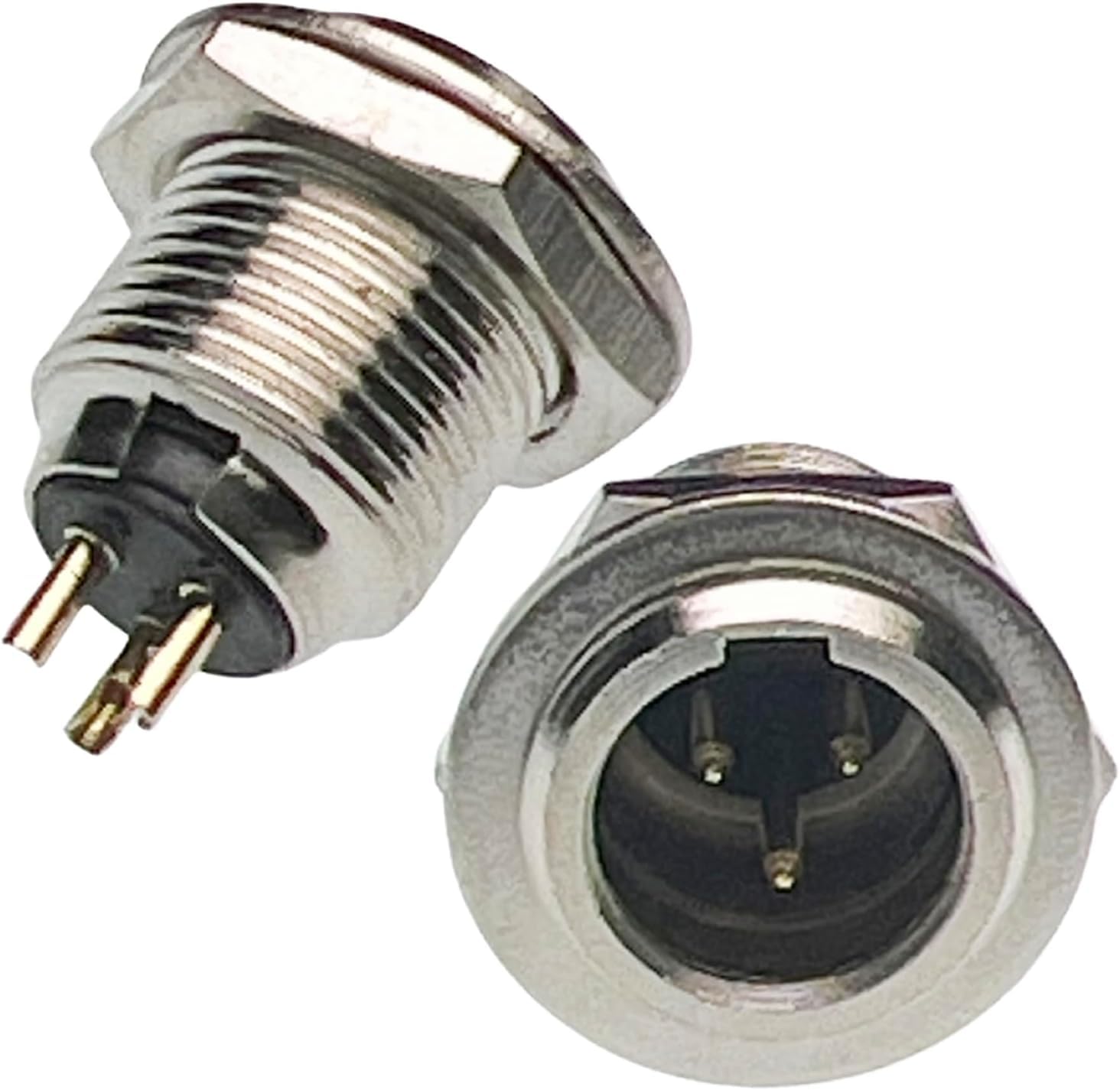3 Pin Mini XLR Male Connector Adapter Plug for Microphone Audio Cable, Professional Audio Replacement Connector, Solder Type, Metal Housing, 2 Pack-image-38