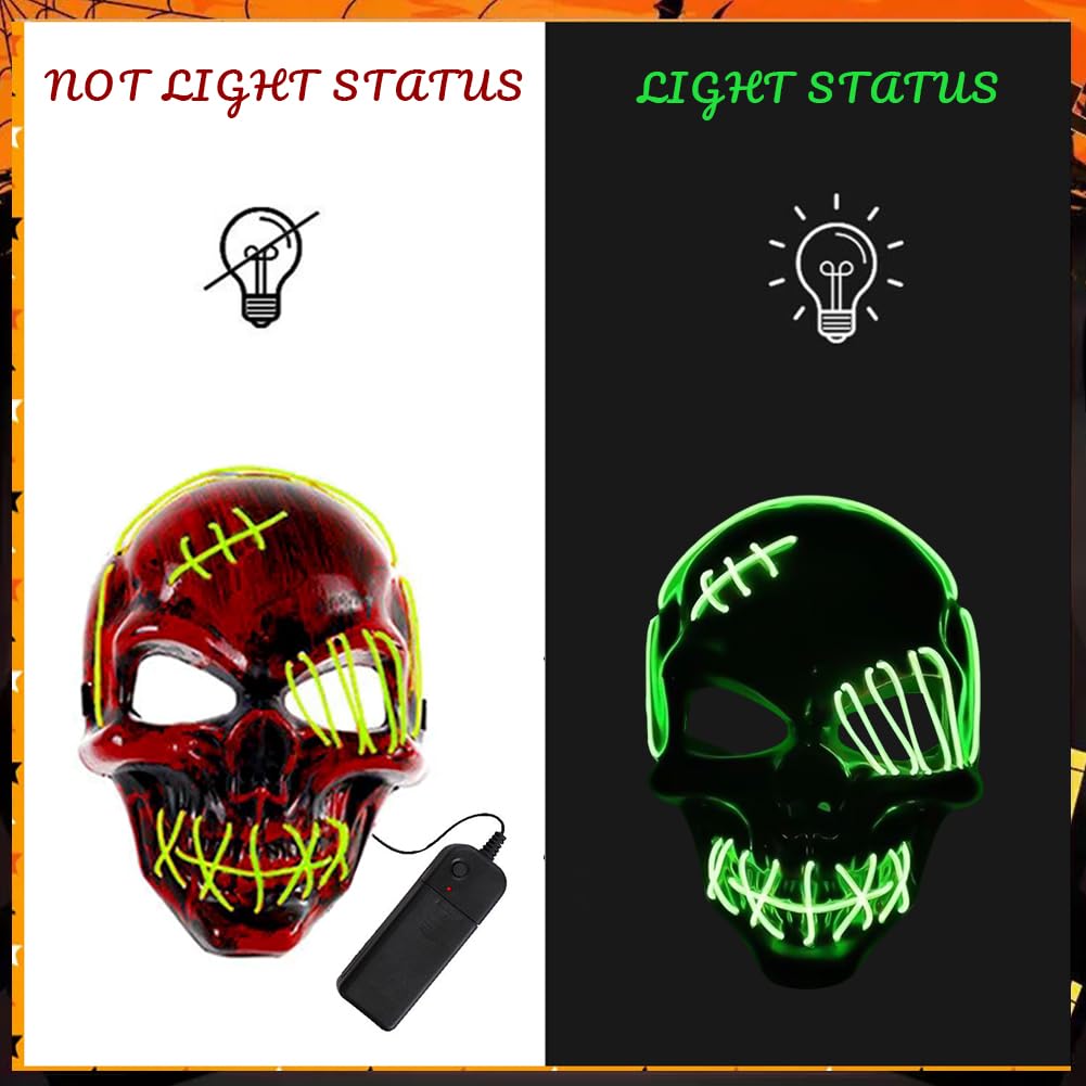 Halloween Scary Skull Mask, Terrifying Masks, Terror Mask, Horror Face Masks for Adults Kids Rave Party Accessory - Image 3