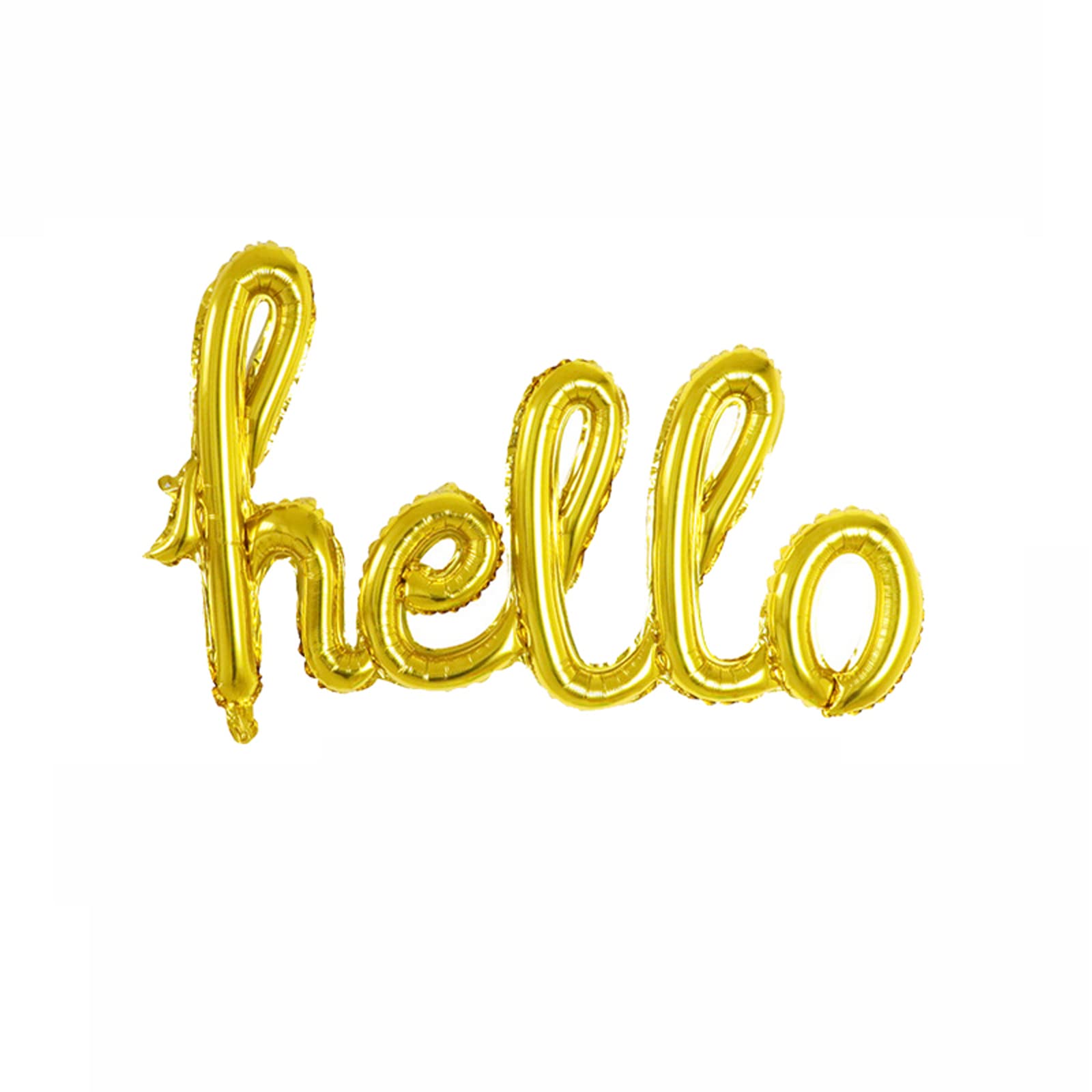 Gold Silver Hello Foil Balloons Number Balloon Birthday Old Aldult Birthday Party Toys (gold)