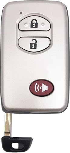 Miniatura 3 de jokmoest Funda de repuesto inteligente para llavero de Toyota Highlander Venza 2008-2016 (HYQ14AAB, HYQ12ACX, HYQ14AEM) (plateado)