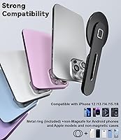 Vista 6 de CloudValley - Soporte magnético de teléfono para portátil, soporte lateral ajustable para monitor de teléfono para iPhone 12 Pro Max / 12 Pro / 12