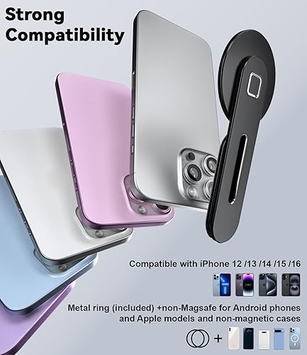 Miniatura 6 de CloudValley - Soporte magnético de teléfono para portátil soporte lateral ajustable para monitor de teléfono para iPhone 12 Pro Max  12 Pro  12  12