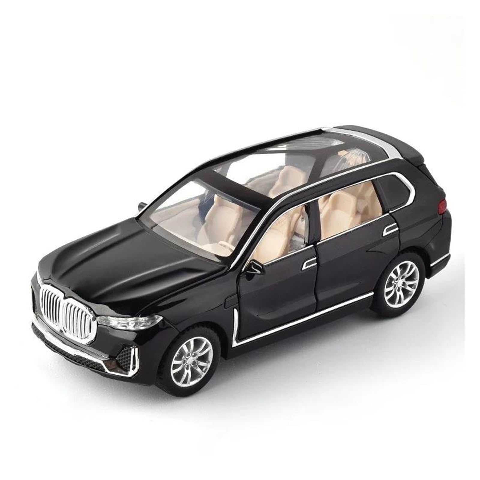Modellino Pressofuso Auto in Scala per BMW X7 Modellino Auto | 1:32 Collezione Metallo Scala Modello(Nero)