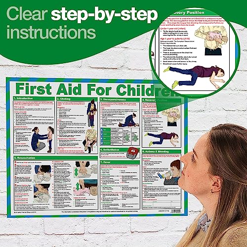 Image of Safety First Aid Laminated First Aid for Children Poster