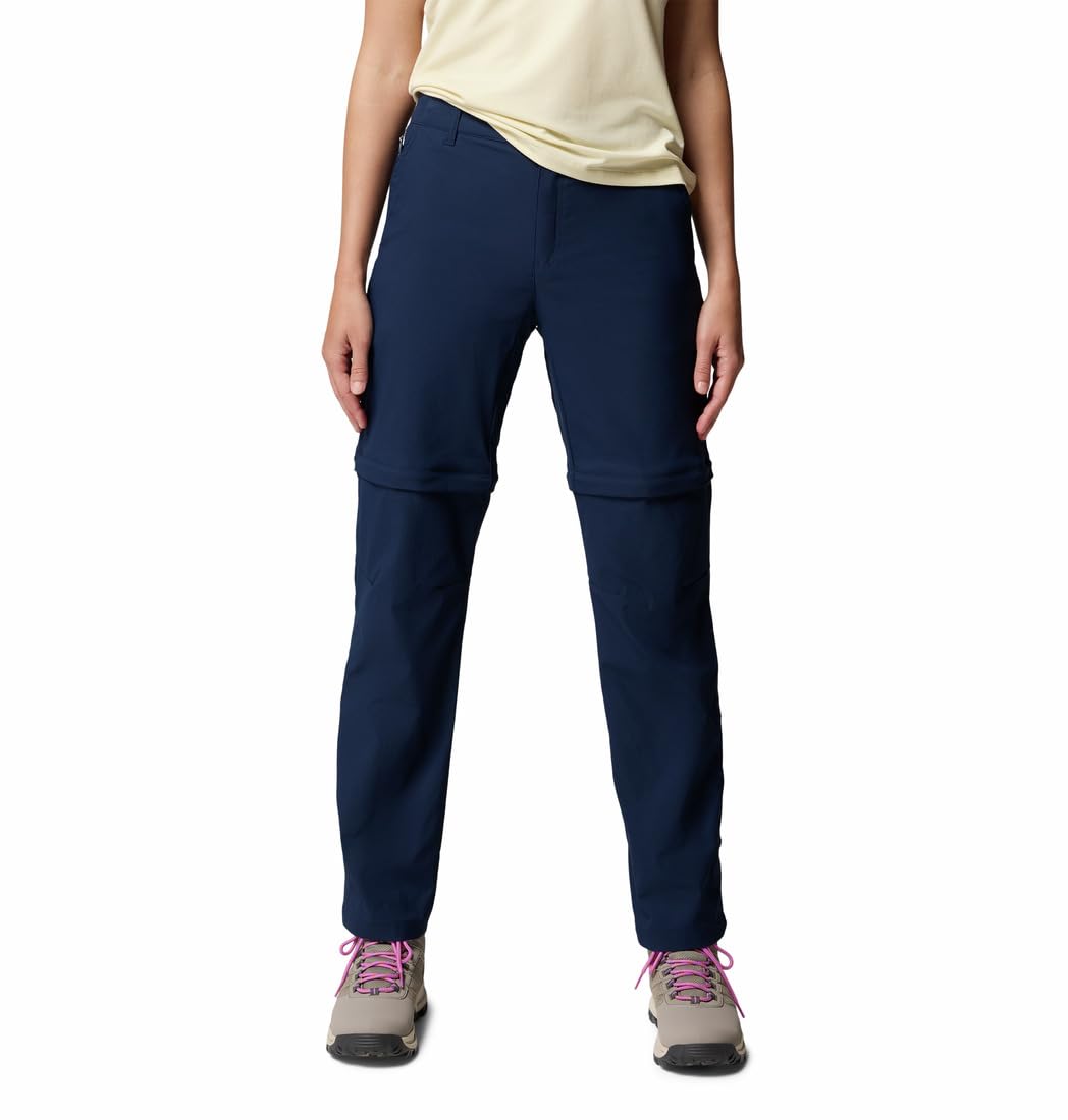 Columbia Women's Leslie Falls Convertible Pant, Hiking Convertible Trousers, Collegiate Navy, W4/L