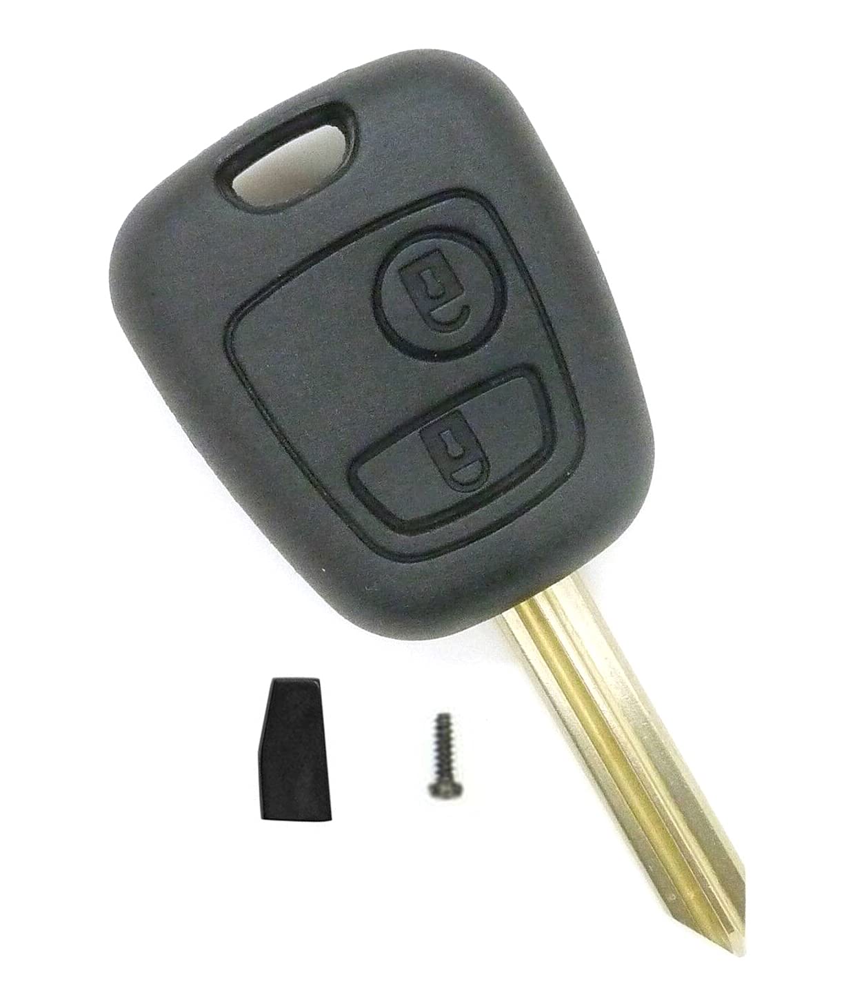 Coque De Clé Vide 2 Boutons Pour Peugeot, Citroën, Toyota Aygo – Compatible Avec Lame VA2, Sans électronique - 2