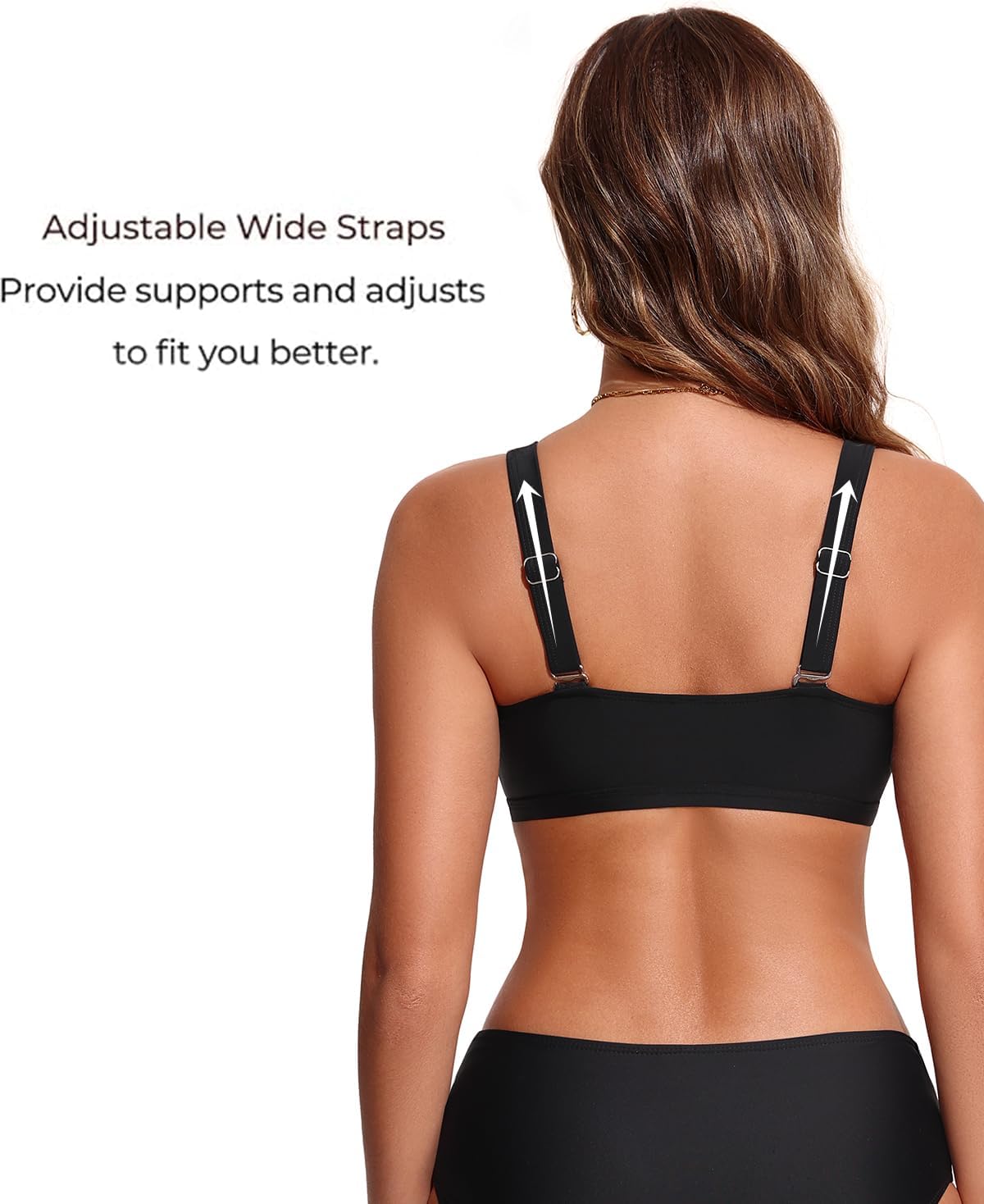 V Wired Bikini Top Only - Vintage Swim Top Padded Bra Swimsuits - Image 4