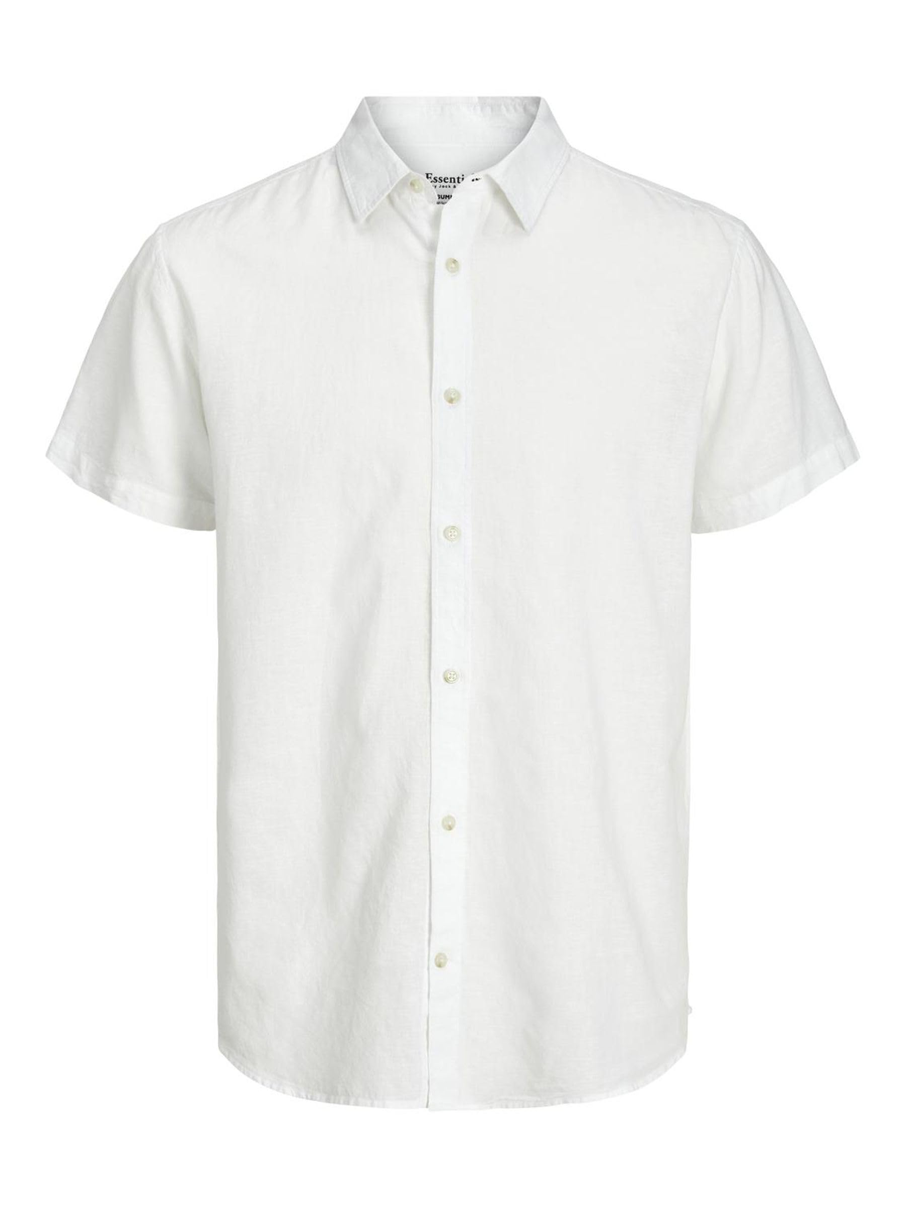 Jack & Jones Jjesummer Linen Shirt SS Sn Camisa de Manga Larga para Hombre