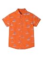 Milou Baby Boy's Regular Fit Shirt (SH-CU007_Orange