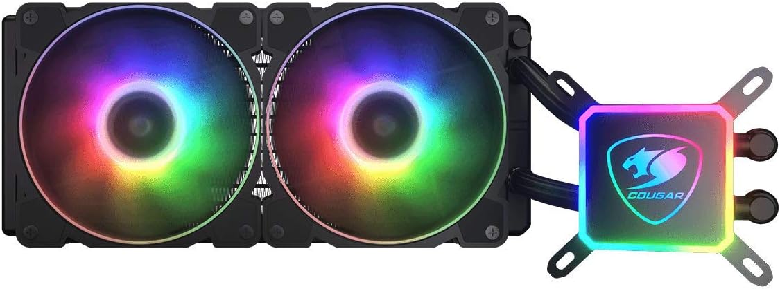 Cougar AIO Liquid Cooling Aqua 280 ARGB VA140 ARGB Fansx2+ARGB Pump Head + Remove Control, 3MAQR280.0001