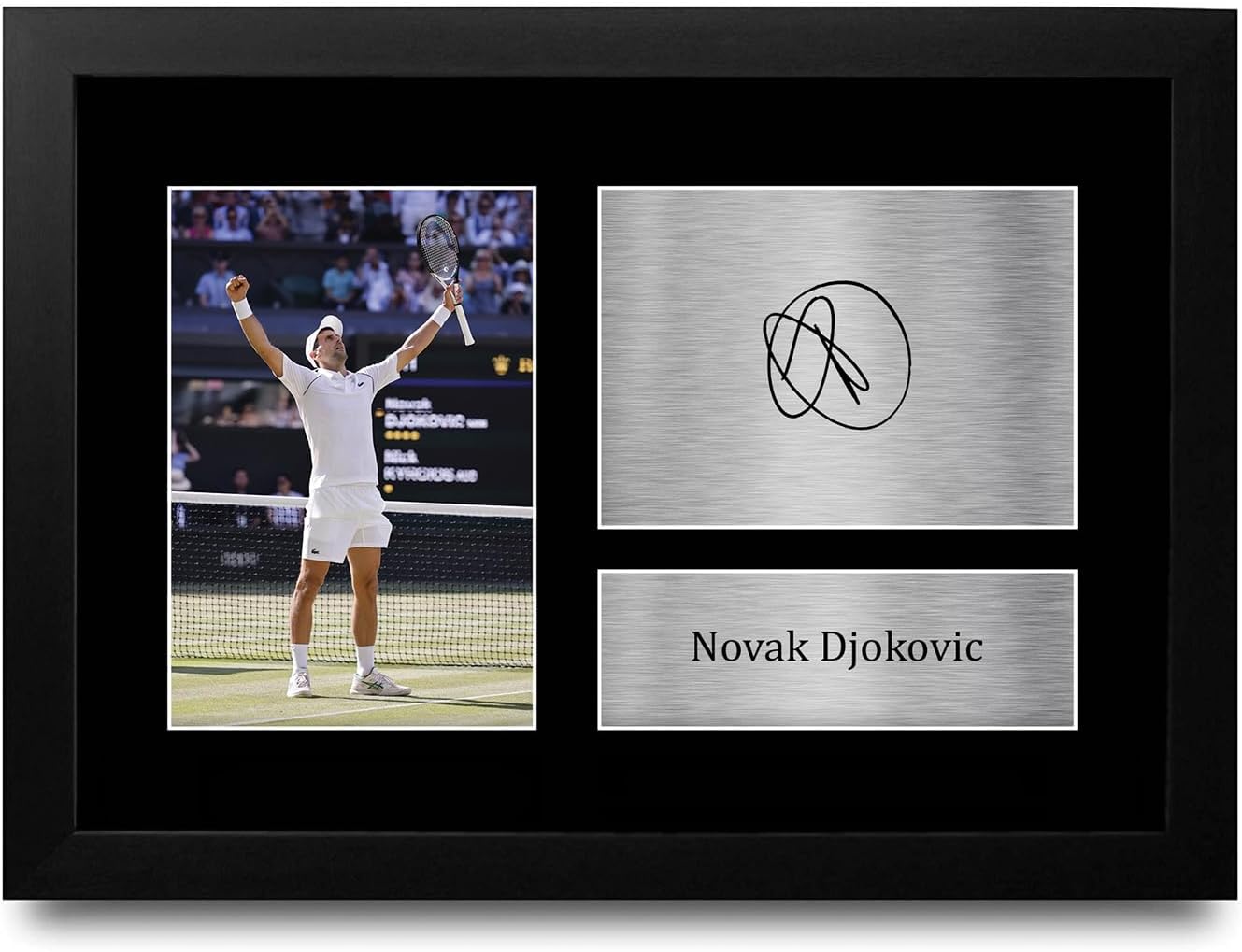 HWC Trading Serbian Champion Gifts Printed Signed Autograph Picture for Tennis Memorabilia Fans - A4 Framed