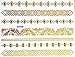 Produktbild Wunderschönes Flash Einmal Klebe Metallic Tattoo Gold Schwarz für Arme Finger Körper ideal für Strand Disco Party Hochzeit Feiern Fasching G9