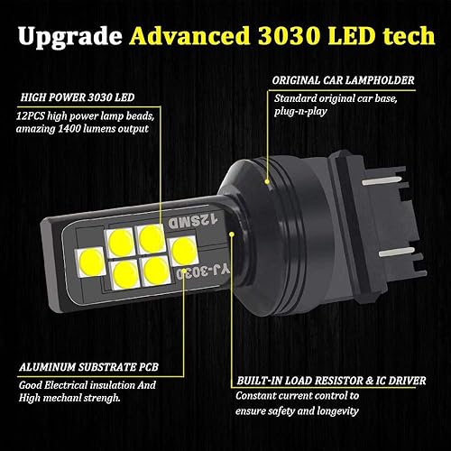 Miniatura 3 de SOCAL-LED LIGHTING 3156 3157 - Bombilla LED de señal de giro LED rosa púrpura avanzada 3030 SMD brillante colorido DRL lámpara de freno luz trasera