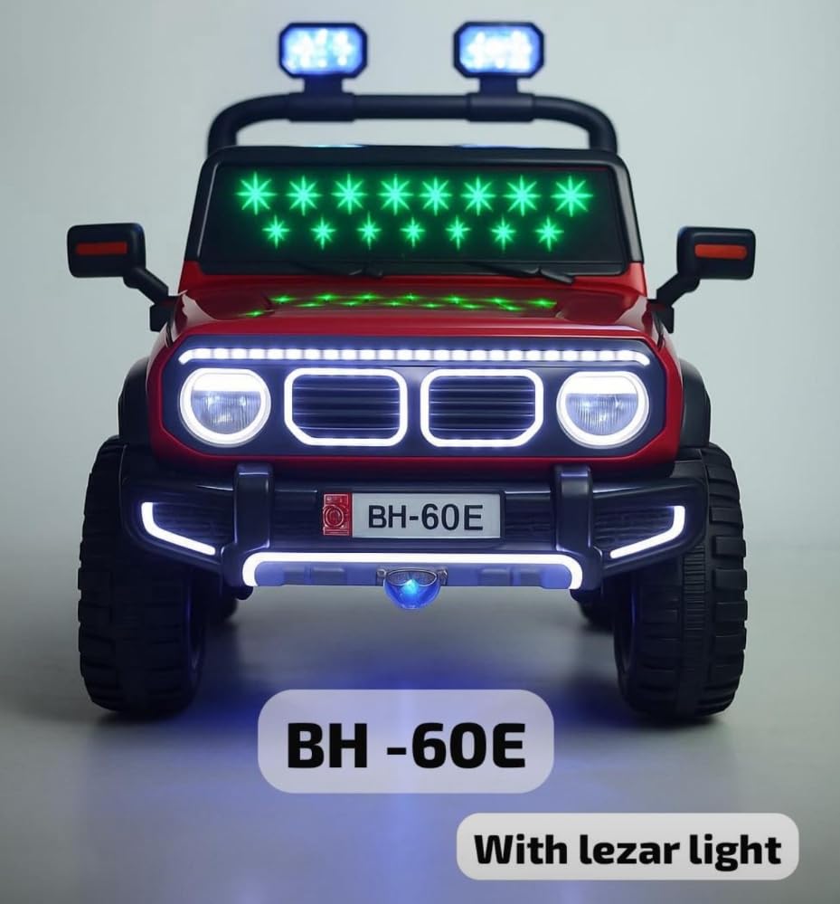 Image of SKYA STAR BWM-60E Battery Operated Jeep for Kids Ride On Toy Kids Car with Bluetooth Music & Light | Electric Baby Car Jeep | Perfect for Boys & Girls [2 to 7 Years, Grey]
