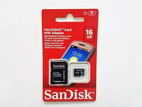 Sandisk SDSDQM-016G - Tarjeta de memoria microSDHC B35A de 16 GB clase 4 color negro