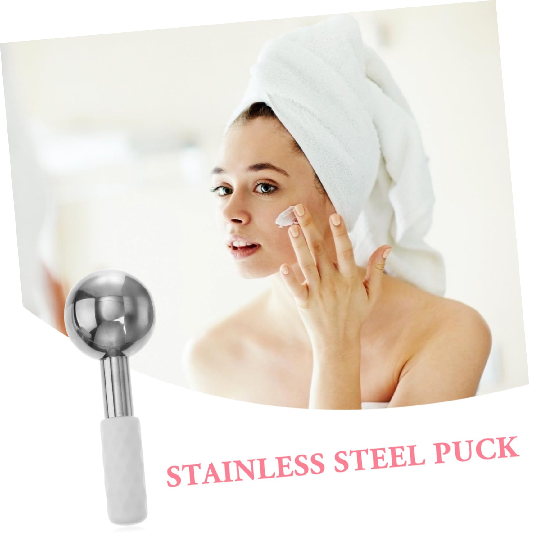 Healvian Edelstahl Eiskugel 2 Stück Gesichtsmassagegerät Kühlender Massageball Für Augen Ringe Hautstraffung Anti Aging Pflege
