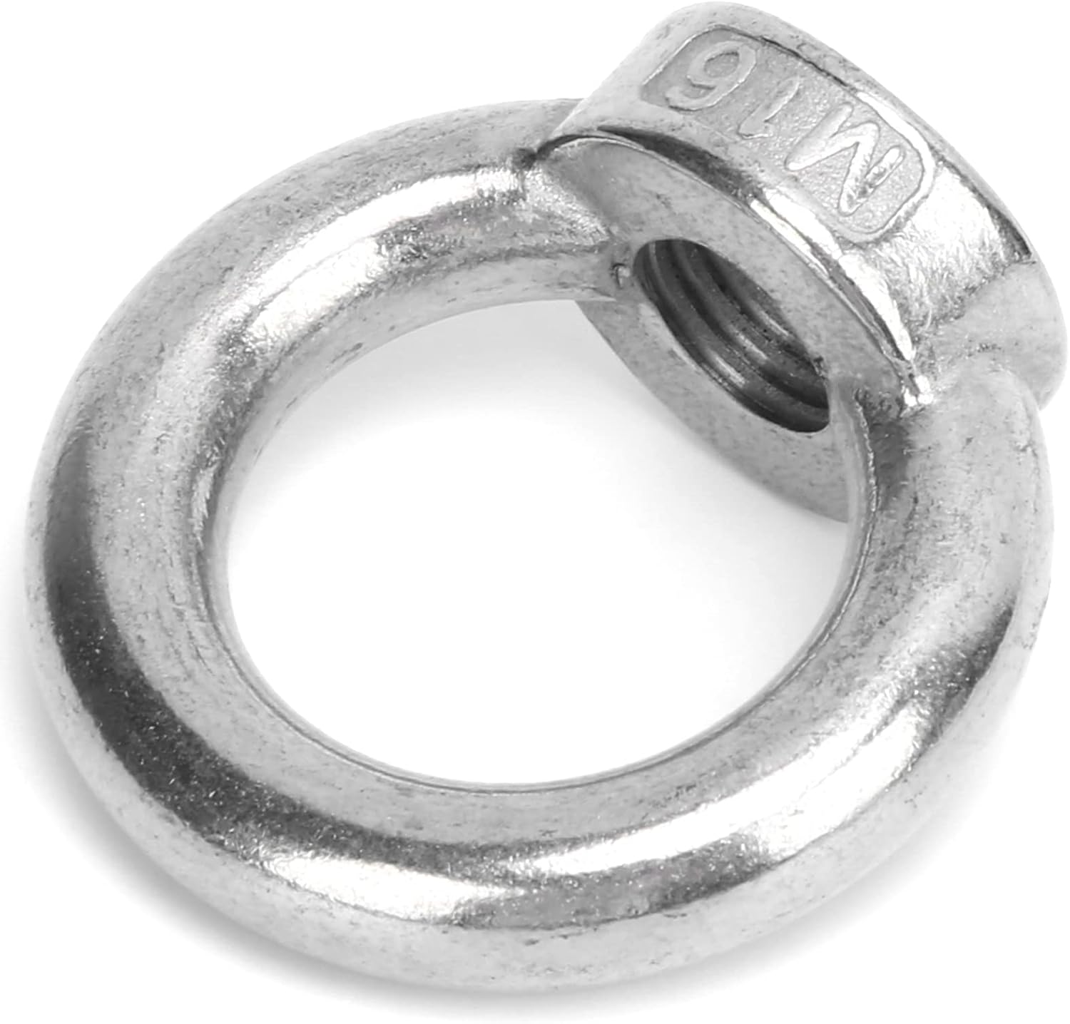 Stainless Steel Eye Nuts 2pcs, M20, 1200kg Load Capacity - Corrosion Resistant, Easy Installation for Marine and Industrial Lifting (M16)